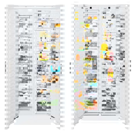 Combinaţie side by side încorporabilă Liebherr SBS 70I4, 510 L, NoFrost, SuperCool, SuperFrost, IceMaker, BioFresh, Display, Control electronic, Siguranţă copii